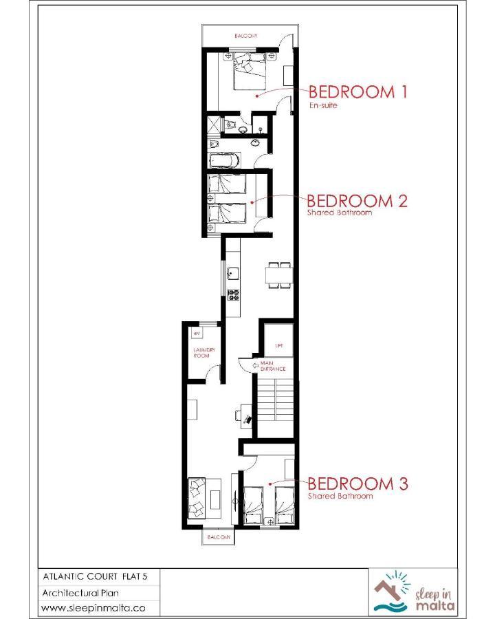 F5 Room 1, Private Double Room With Private Bathroom And Balcony In Shared Flat Msida Dış mekan fotoğraf